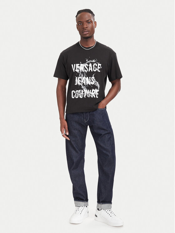 Versace Jeans Couture Versace Jeans Couture T-Shirt 80GAHC01 CJ01C Černá Regular Fit