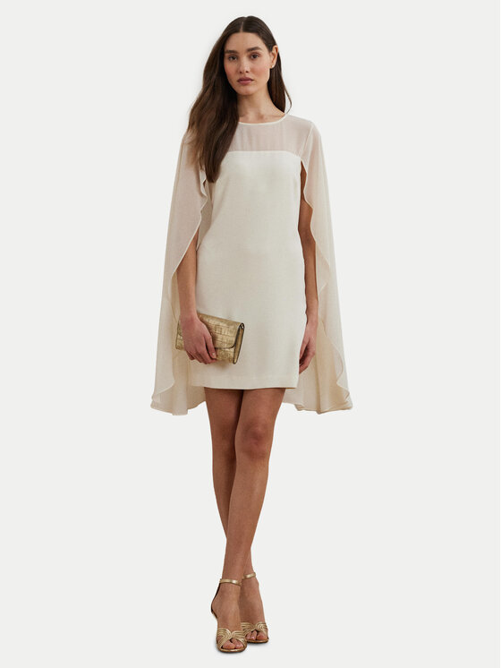 LAUREN RALPH LAUREN LAUREN RALPH LAUREN Cocktail obleka 253963771001 Écru Regular Fit