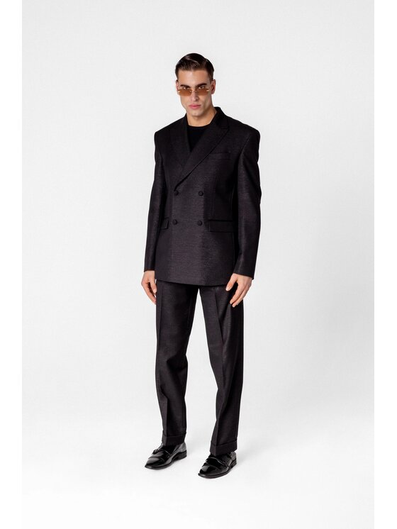LE POSSÉ LE POSSÉ Pantalone da abito MJWT Nero Regular Fit
