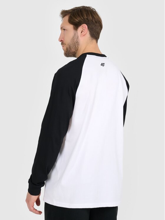 4F 4F Longsleeve 4FRAW25TLONM633-10S Bianco Oversize