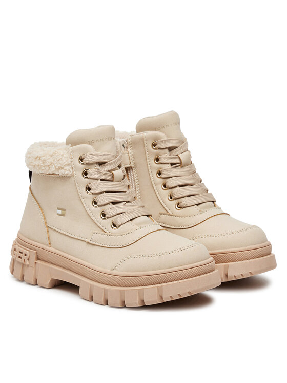 Tommy Hilfiger Tommy Hilfiger Žygio batai Lace-Up Bootie T1A5-33597-1628 S Smėlio