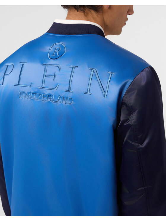PHILIPP PLEIN PHILIPP PLEIN Kurtka bomber 31476 Niebieski jasny Regular Fit