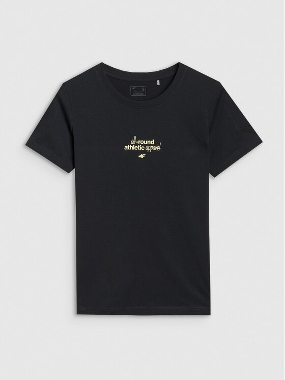 4F 4F T-shirt 4FRSS25TTSHF2786-20S Nero Regular Fit
