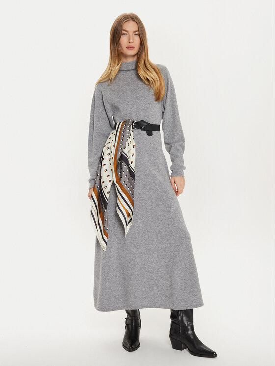 MAX&Co. MAX&Co. Sukienka dzianinowa 2426326014200 Szary Regular Fit