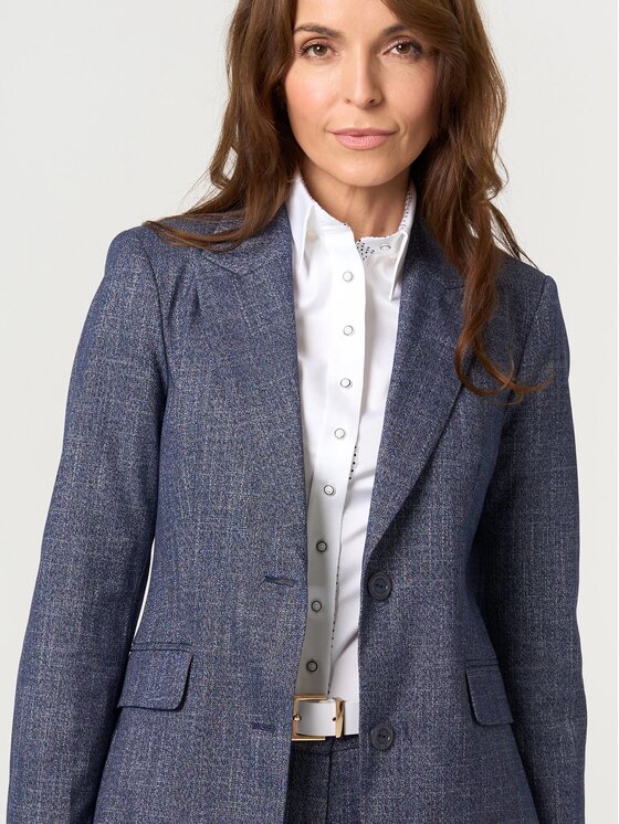 Willsoor Willsoor Marynarka 68166 Granatowy Slim Fit