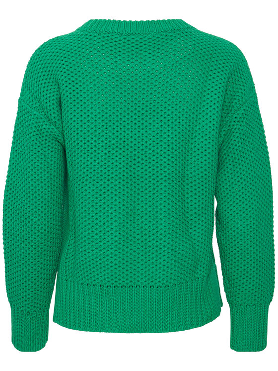 Fransa Fransa Pulover 20611827 Zelena Regular Fit