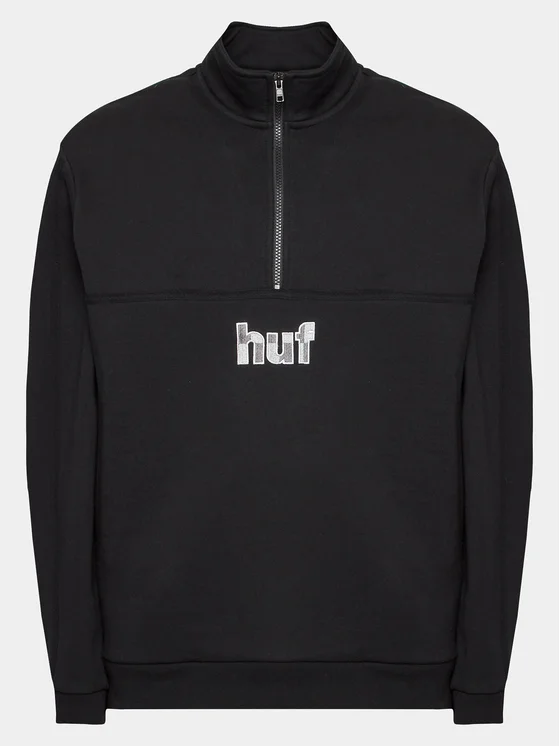 HUF Sweatshirt Split FL00194 Schwarz Regular Fit
