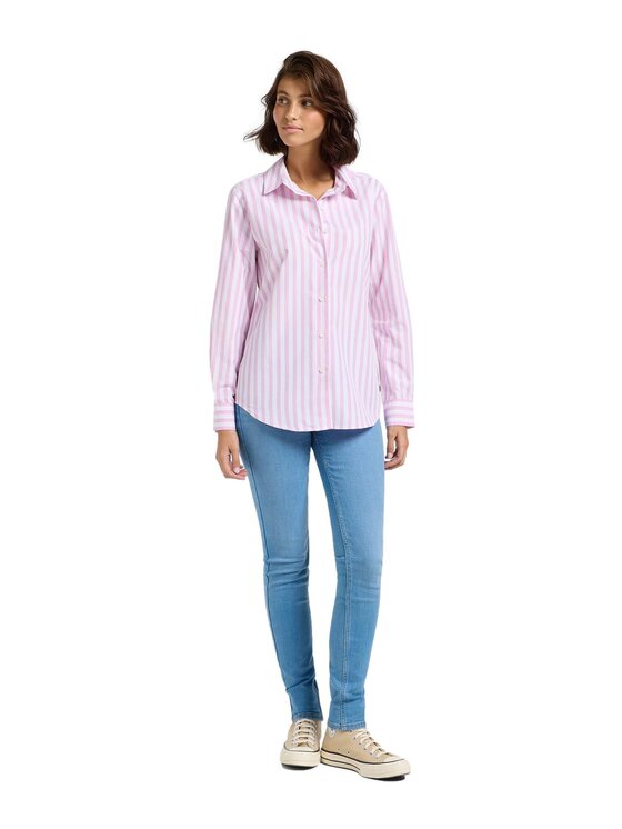 Lee Lee Koszula 112363428 Różowy Regular Fit