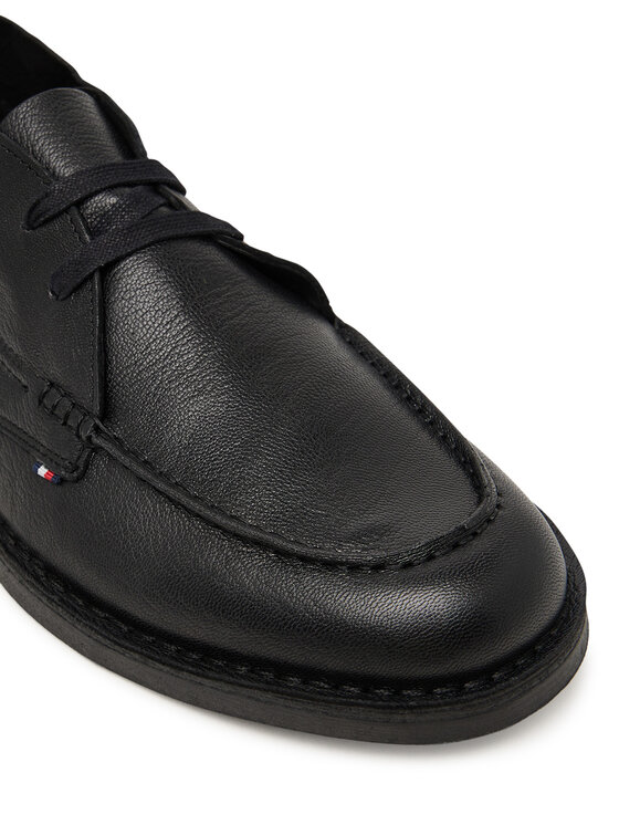 Tommy Hilfiger Tommy Hilfiger Półbuty Hilfiger Stitchdown Tbl Lth Chuk FM0FM05743 Czarny