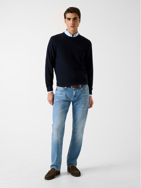 Guess Guess Sweter 180301 Niebieski Classic Fit