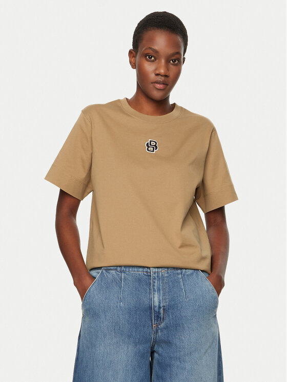 BOSS BOSS T-Shirt 50526205 Beżowy Regular Fit