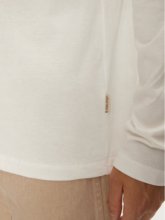 Blend Blend Longsleeve Tee 20717833 Écru Regular Fit