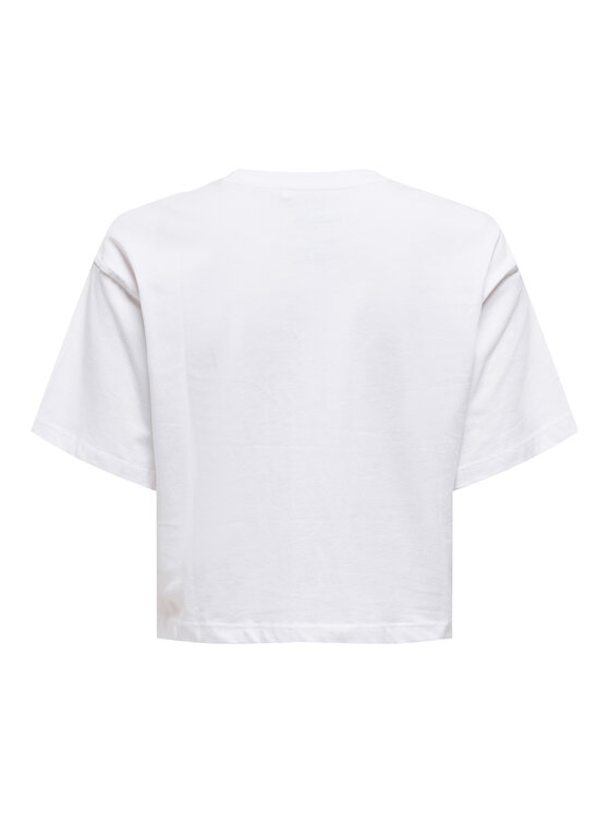 ONLY ONLY T-Shirt Mickey Minnie 15348126 Biały Regular Fit