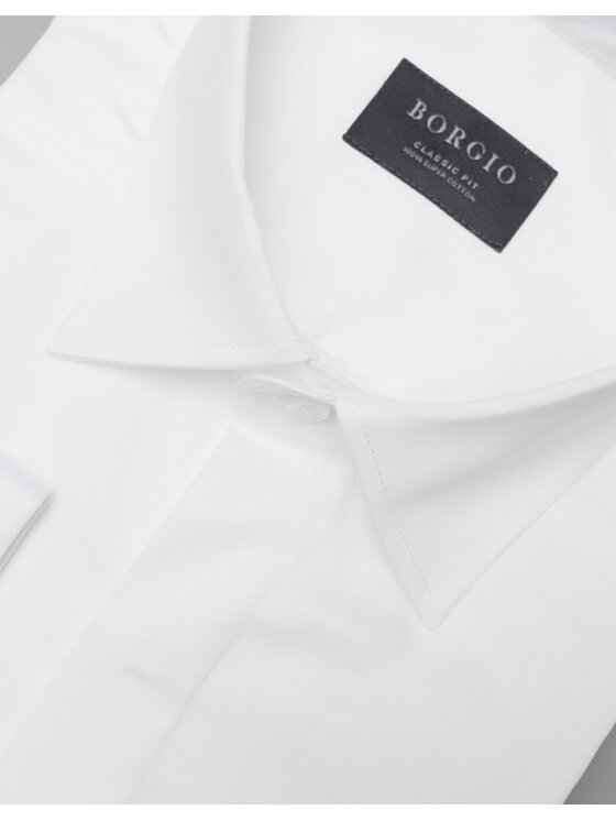 Borgio Borgio Koszula mozza Biały Classic Fit