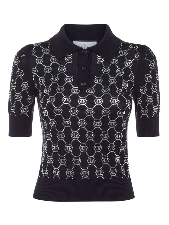 PHILIPP PLEIN PHILIPP PLEIN Polo 14717 Blu scuro Regular Fit