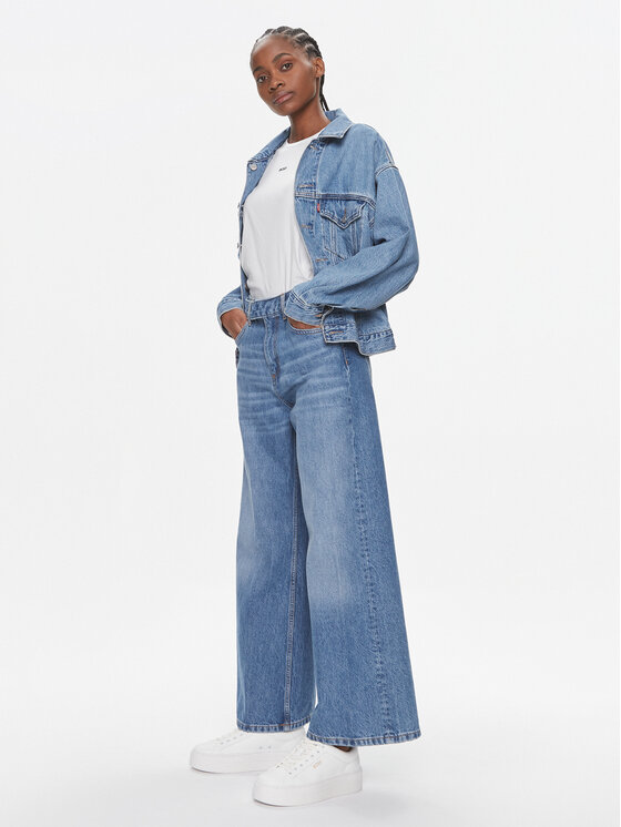 HUGO Hugo Jeansy Galeva_1 50508852 Niebieski Oversize