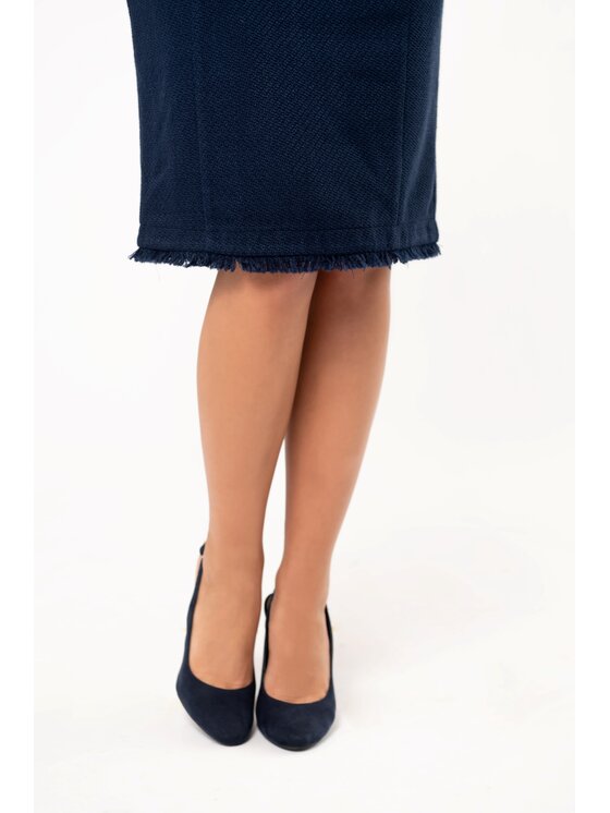 QUIOSQUE QUIOSQUE Každodenné šaty BLAZECHECK DRESS Tmavomodrá Regular Fit