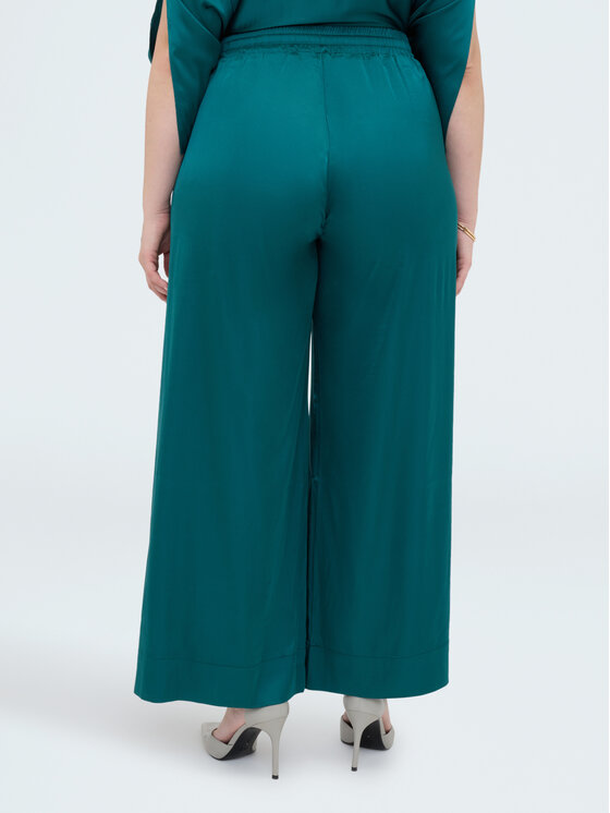 Fiorella Rubino Fiorella Rubino Spodnie materiałowe P092L002354N015 Zielony Over Fit