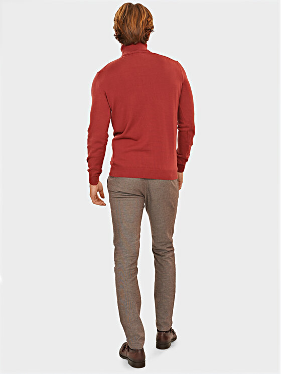 Evenemen Evenemen Sweter Golf Bordowy Slim Fit
