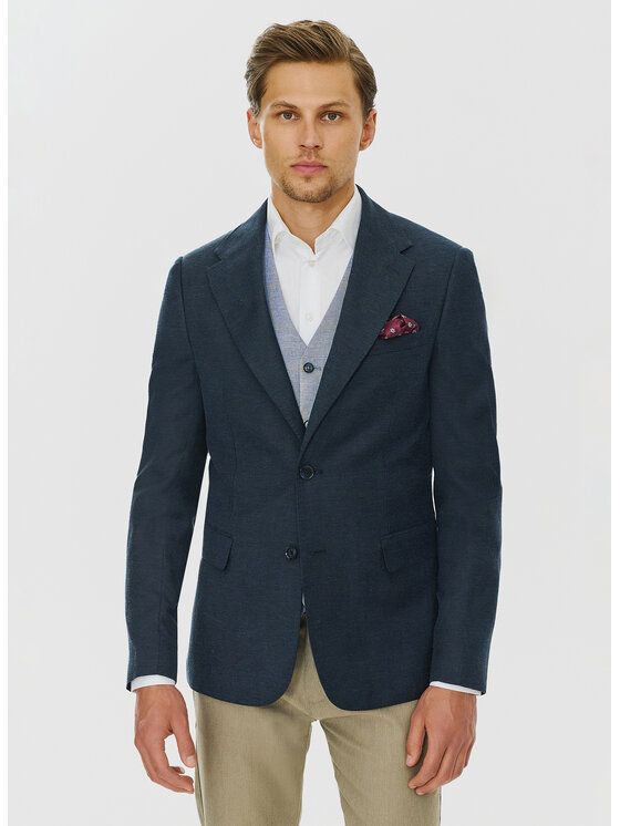 Pako Lorente Pako Lorente Marynarka P24SF-3X-010 Granatowy Slim Fit