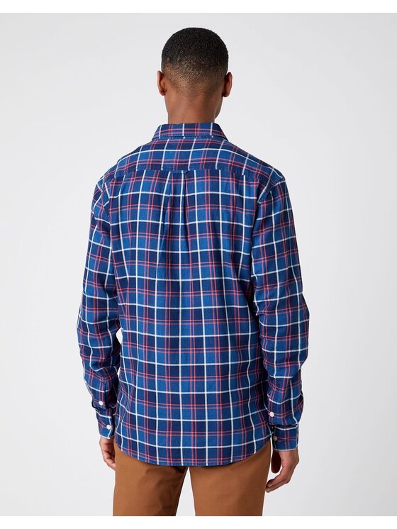 Wrangler Wrangler Camicia LS 1PKT SHIRT Blu Regular Fit