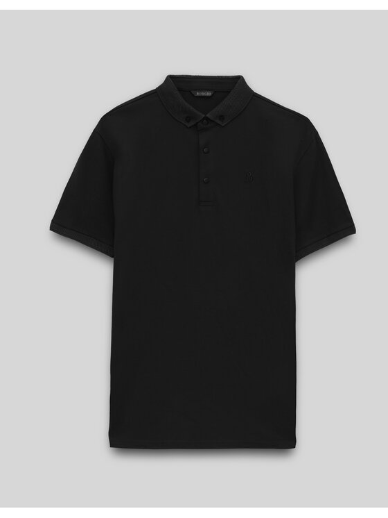 Borgio Borgio Polo matteo 01 Czarny Classic Fit