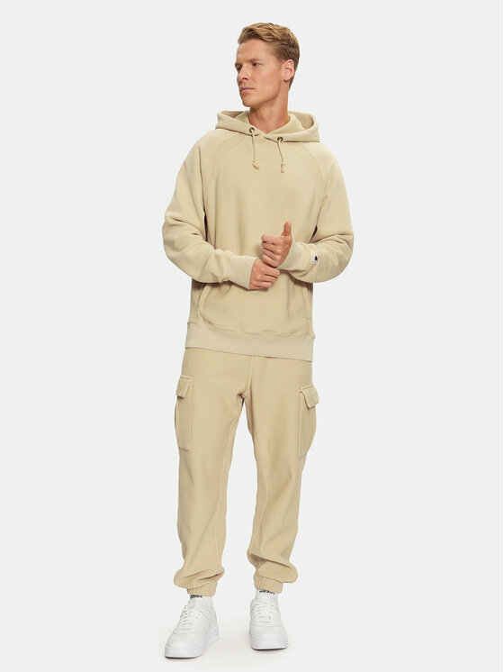 Champion Champion Majica dugih rukava Reverse Weave 218643 Bež Regular Fit