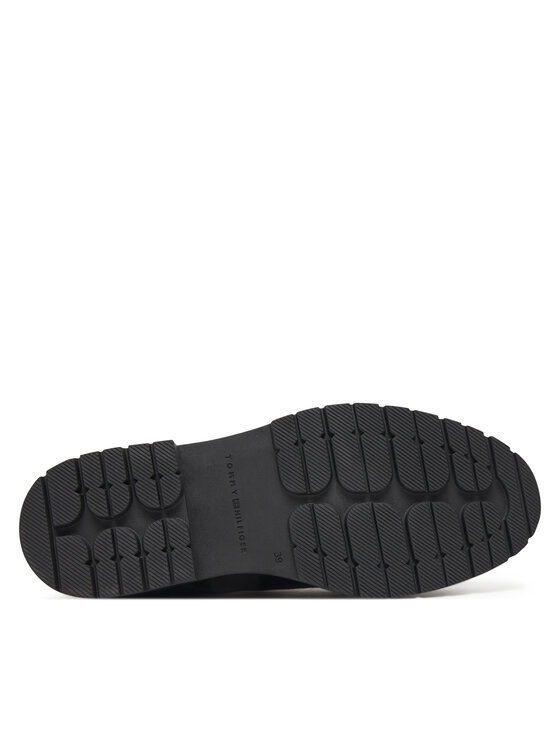 Tommy Hilfiger Tommy Hilfiger Šnurovacia obuv Th Plaque Pebble Lace Boot Warm FW0FW08767 Čierna