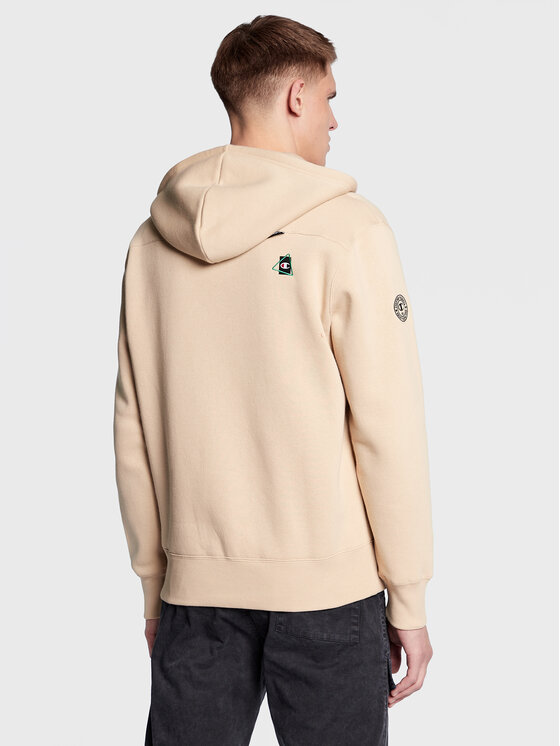 Felpa Script Logo 217874 Beige Regular Fit