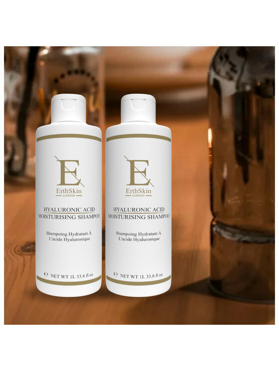 Erthskin London Erthskin London 2x Szampon nawilżający z kwasem hialuronowym Szampon do włosów