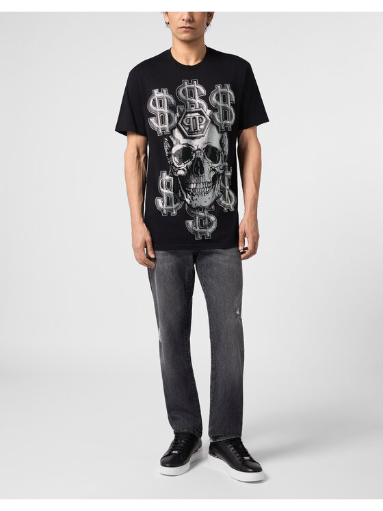 PHILIPP PLEIN PHILIPP PLEIN T-Shirt 31097 Czarny Regular Fit