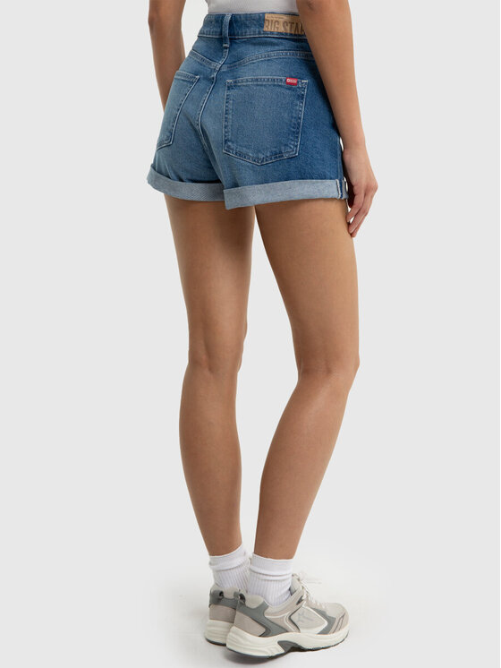 BIG STAR BIG STAR Szorty jeansowe AYAKO_294_110 Niebieski Basic Fit