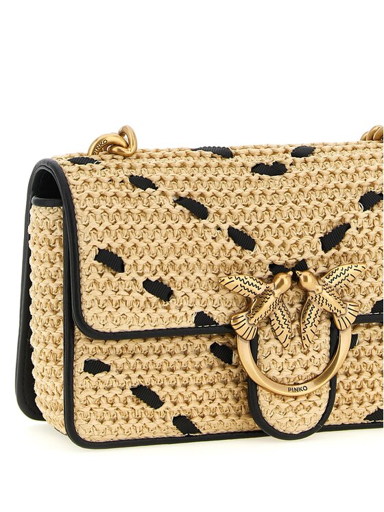 PINKO PINKO Torebka Beige Cowhide Crossbody Beżowy