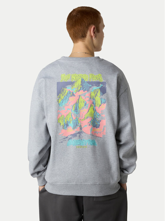 The North Face The North Face Mikina Expedition Celebration NF0A8E3G Sivá Relaxed Fit