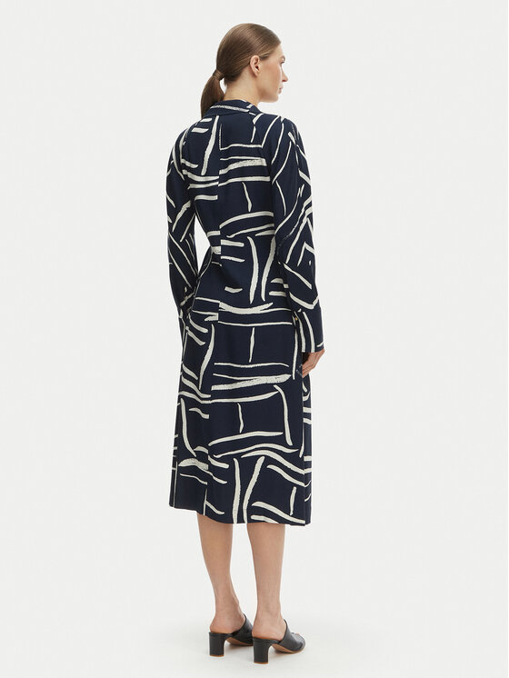 Tommy Hilfiger Tommy Hilfiger Každodenní šaty WW0WW48934 Tmavomodrá Relaxed Fit