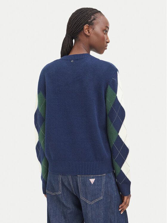 Guess Guess Pulover W6BR48 Z1447 Mornarsko modra Regular Fit
