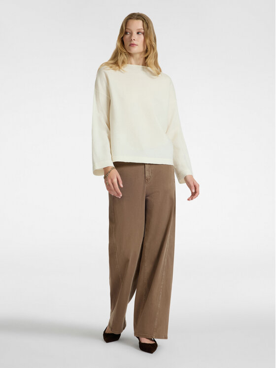 Elena Mirò Elena Mirò Cardigan M489Z000622N011 Bianco A-Line Fit