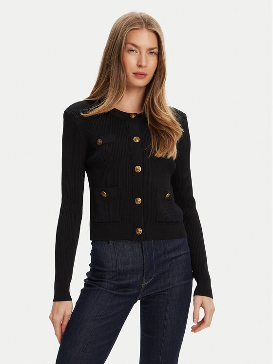 Guess Guess Kardigán W5YR09 Z0130 Fekete Regular Fit