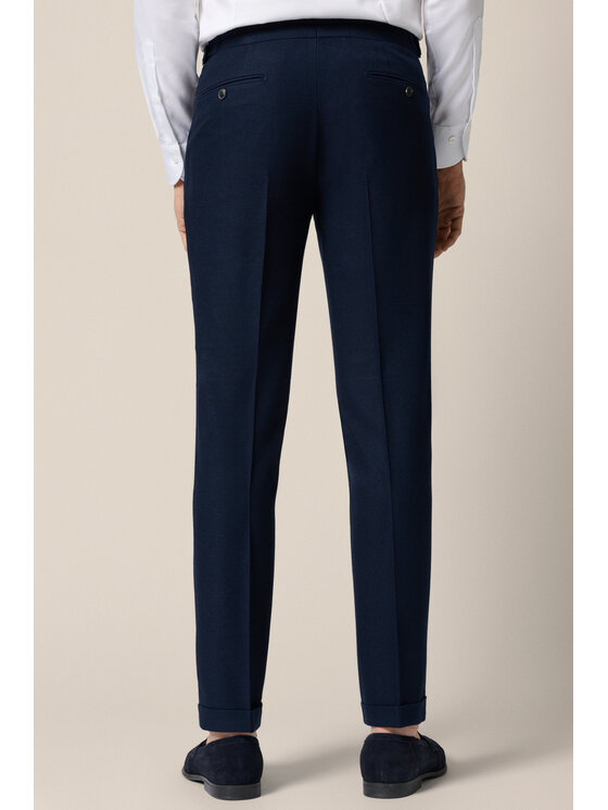 Lancerto Lancerto Spodnie materiałowe Paullo GranatoweSP131126000002 Granatowy Slim Fit