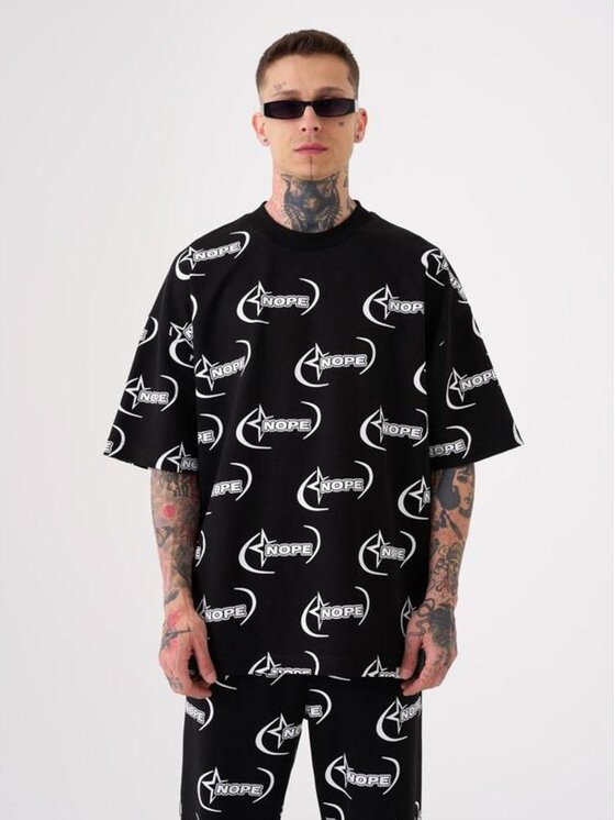 Machinist Machinist T-Shirt Koszulka Z Krótkim Rękawem Męska Czarna Machinist Nope M Czarny Oversize