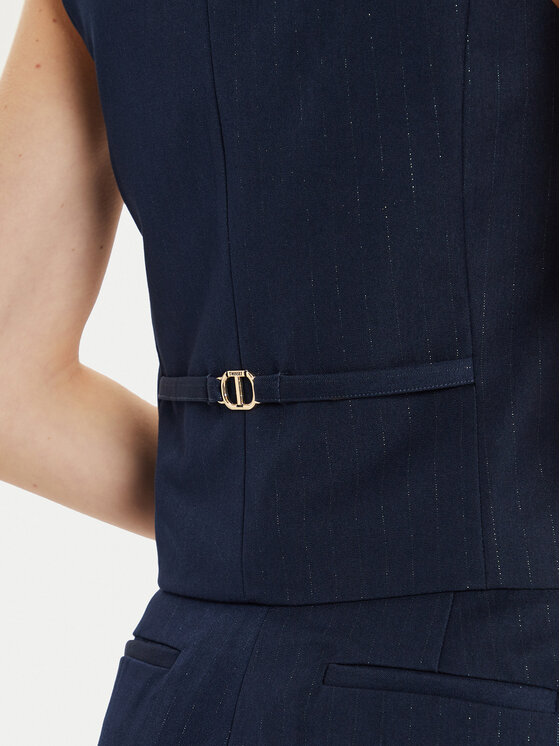 TWINSET TWINSET Prsluk 242TP2158 Tamnoplava Slim Fit