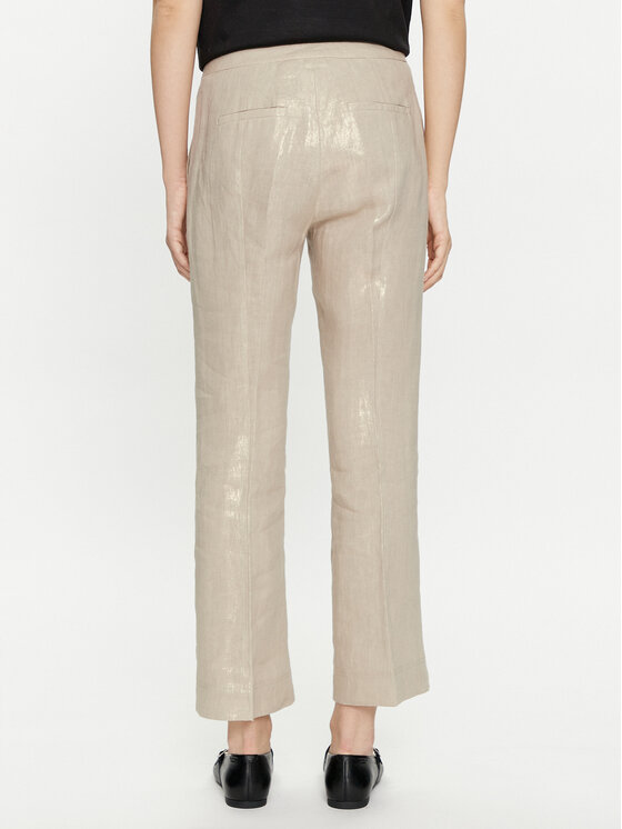 Marella Marella Kalhoty z materiálu Turbigo 2413131164 Béžová Regular Fit