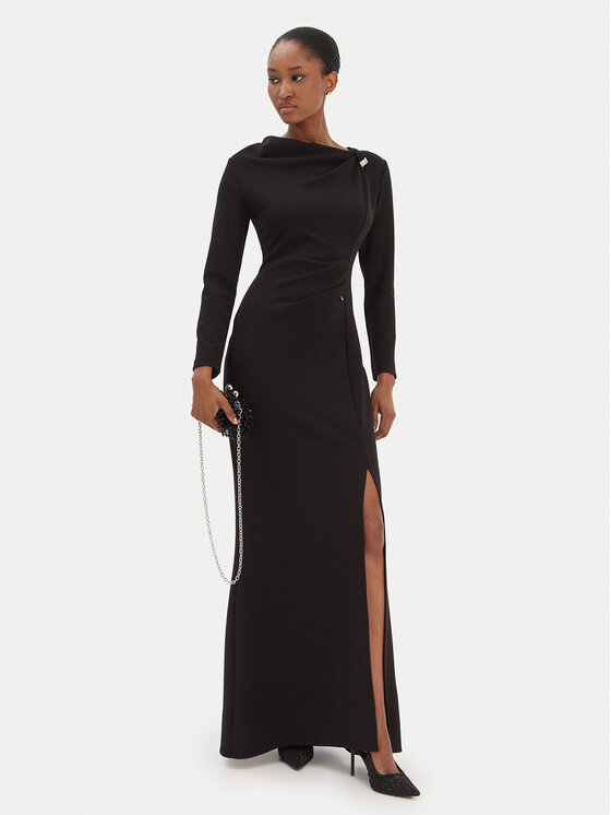 Rinascimento Rinascimento Sukienka koktajlowa CFC0126572003 Czarny Slim Fit