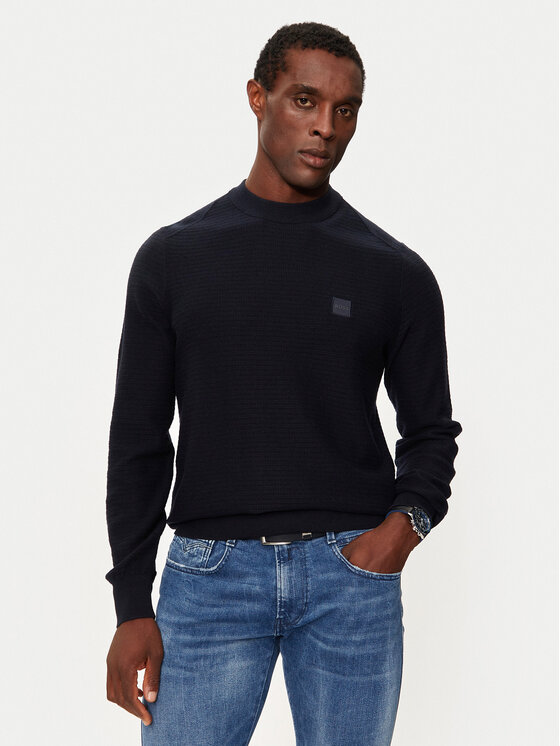 Boss Sveter Anion_S 50527584 Tmavomodrá Regular Fit