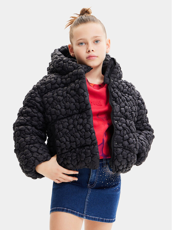 Desigual Prechodná bunda 23WGEW04 Čierna Regular Fit