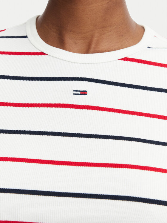 Tommy Jeans Tommy Jeans T-Shirt Essential DW0DW17383 Λευκό Slim Fit