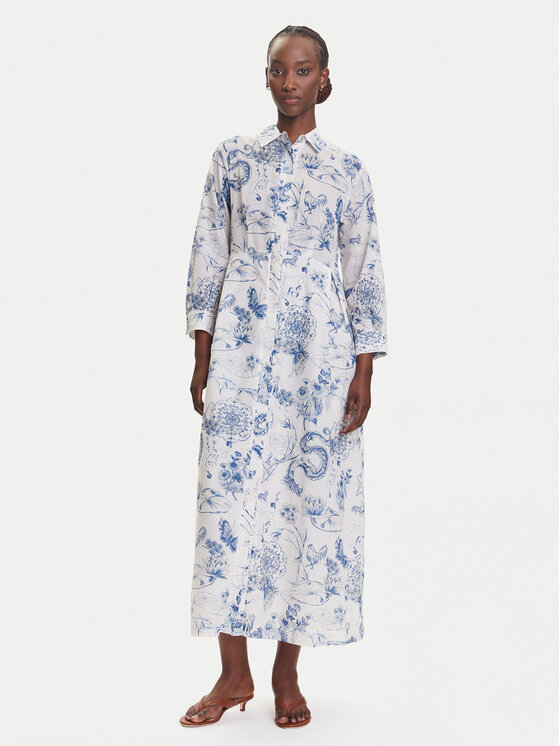 Fracomina Fracomina Hemdkleid FJ25SD3004W621N4 Blau Regular Fit