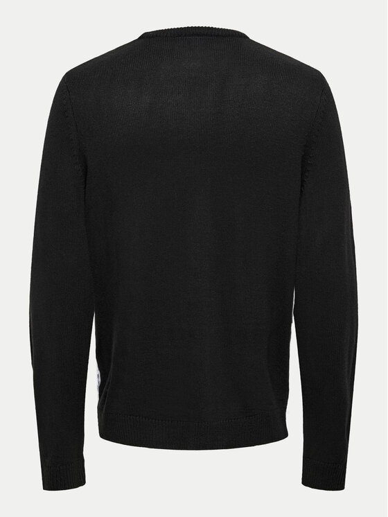 Only & Sons Only & Sons Πουλόβερ Xmas 22031170 Μαύρο Regular Fit