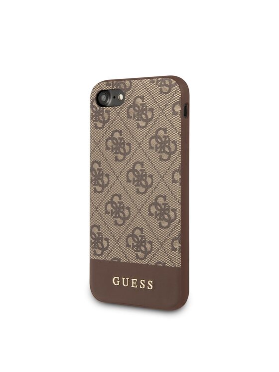 Guess Guess Etui na telefon 4G Bottom Stripe Collection Brązowy