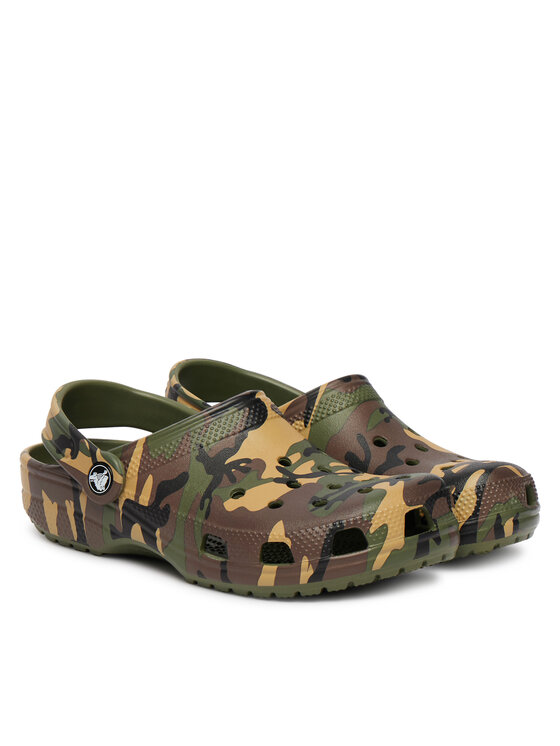 Crocs Crocs Чехли Classic Camouflage Clog 211879 Зелен